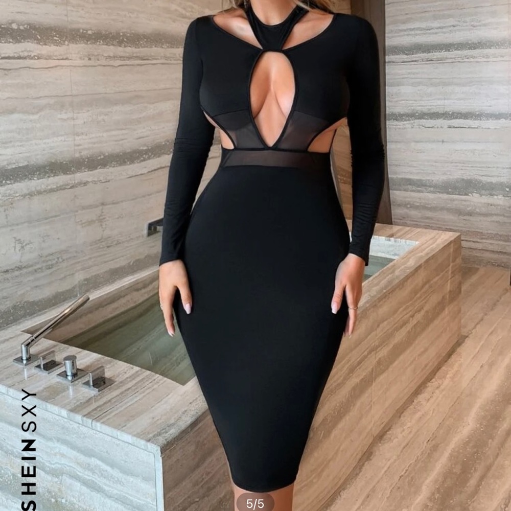 NEW Black Shejn Cut Out Dress